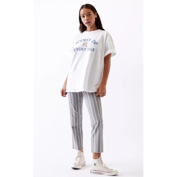 Pacsun Grey Pinstripe High Rise Jegging - Picture 2 of 7